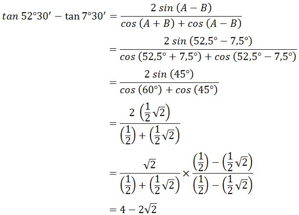 Detail Contoh Soal Rumus Trigonometri Jumlah Dan Selisih Dua Sudut Nomer 3