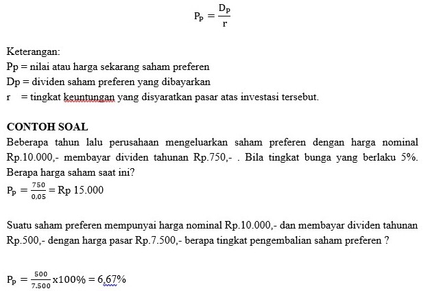 Detail Contoh Soal Saham Biasa Nomer 37