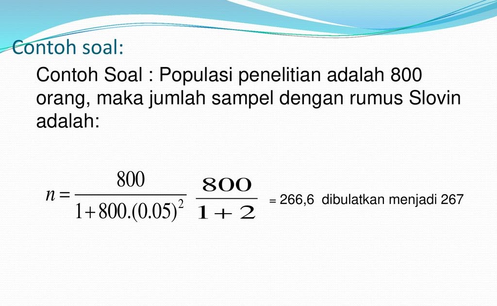 Detail Contoh Soal Sampel Nomer 3