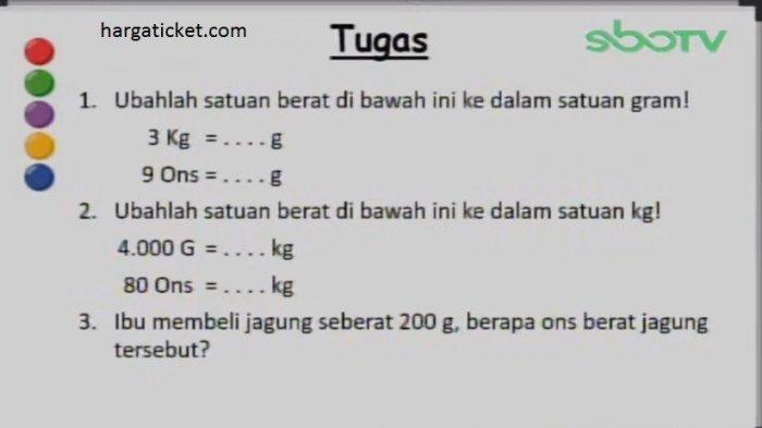 Detail Contoh Soal Satuan Berat Nomer 11