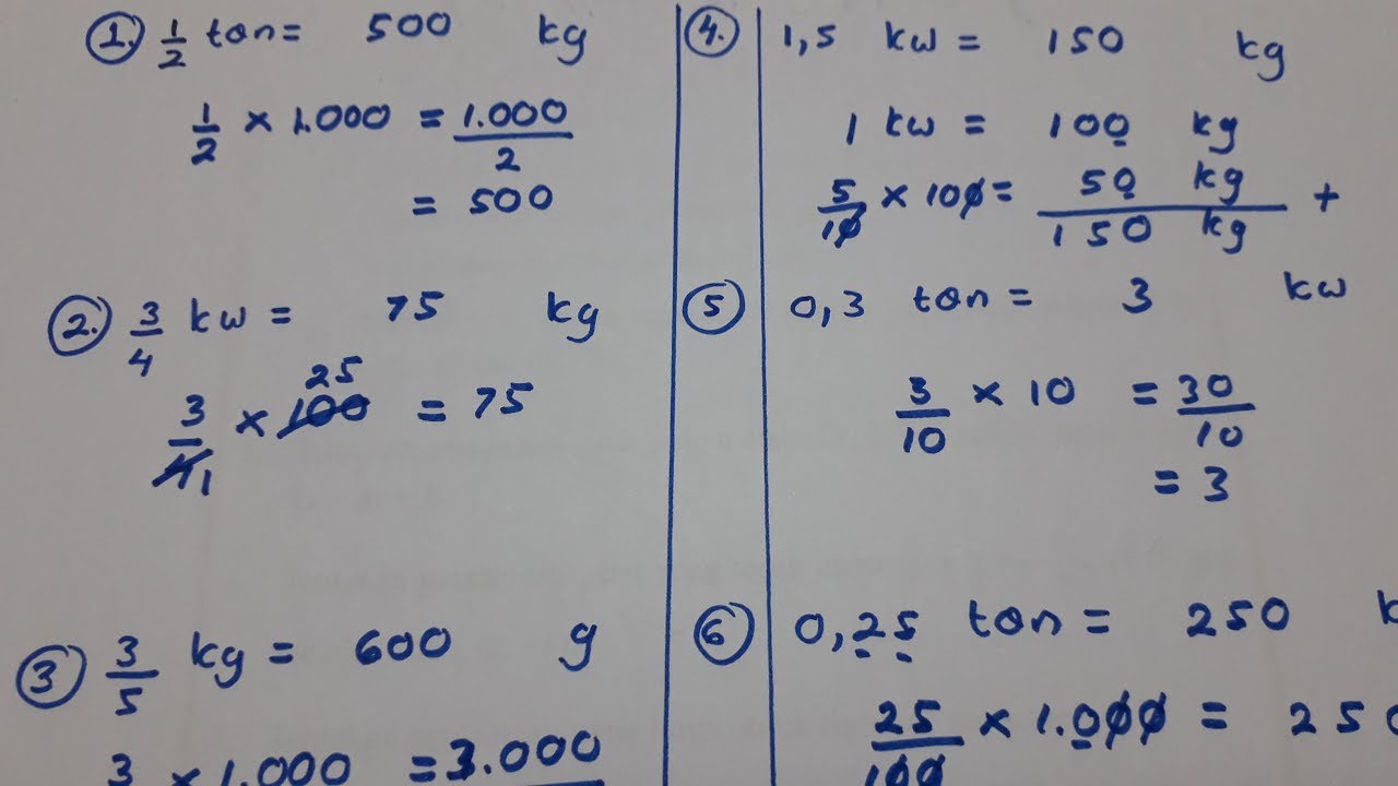 Detail Contoh Soal Satuan Berat Nomer 13