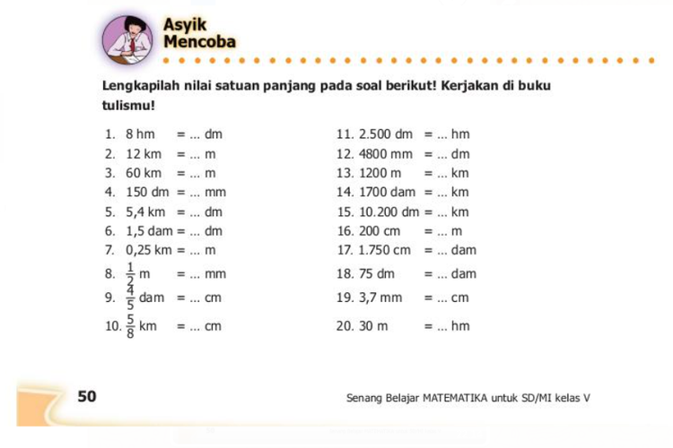 Detail Contoh Soal Satuan Panjang Nomer 29