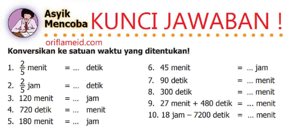 Detail Contoh Soal Satuan Waktu Nomer 34