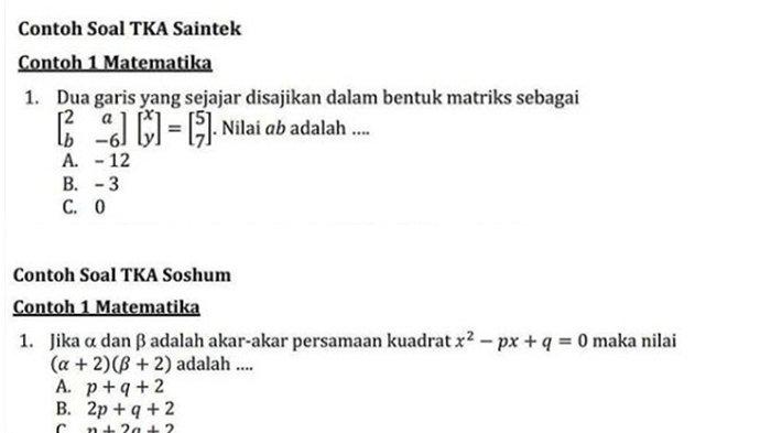 Detail Contoh Soal Sbmptn Nomer 4