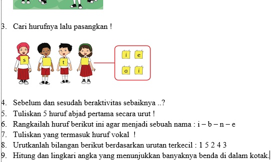 Detail Contoh Soal Sd Kelas 1 Nomer 52