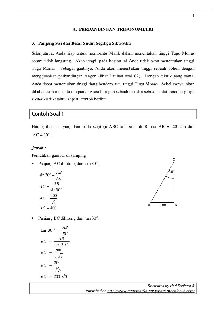 Detail Contoh Soal Segitiga Siku Siku Nomer 53