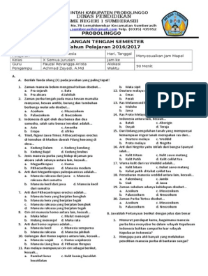 Detail Contoh Soal Sejarah Indonesia Nomer 13