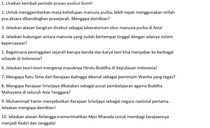 Detail Contoh Soal Sejarah Indonesia Nomer 4