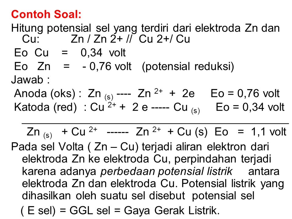 Detail Contoh Soal Sel Elektrolisis Nomer 21
