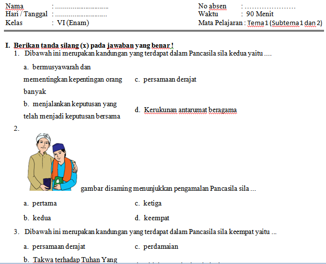 Detail Contoh Soal Semester Nomer 14