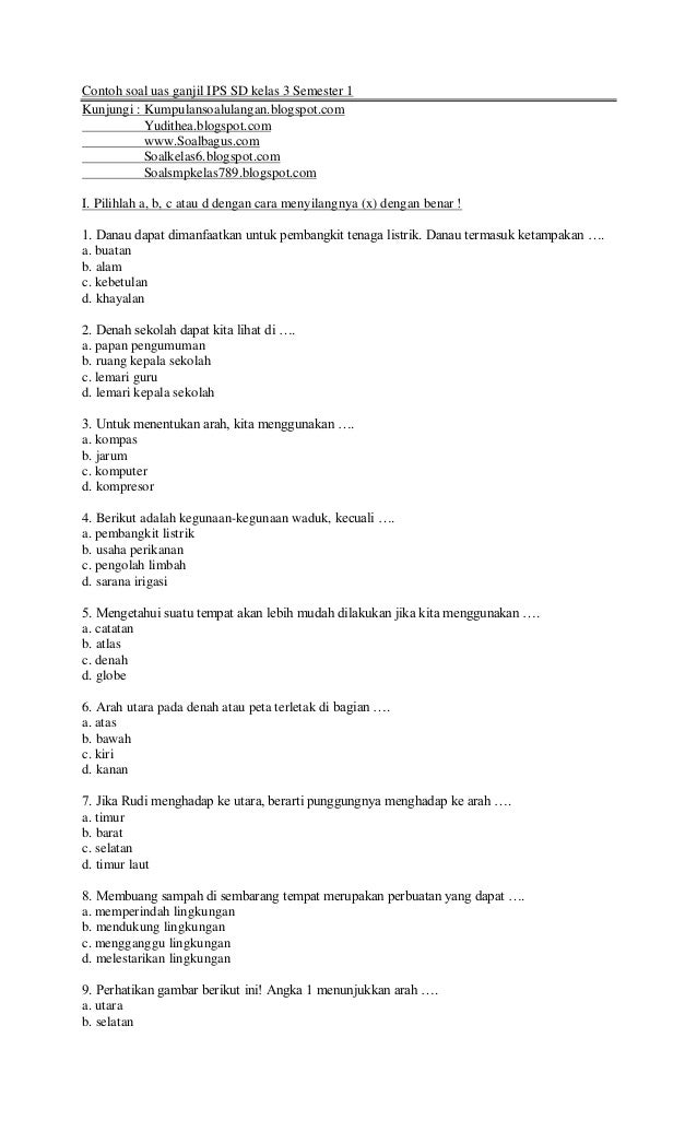 Detail Contoh Soal Semester Nomer 25