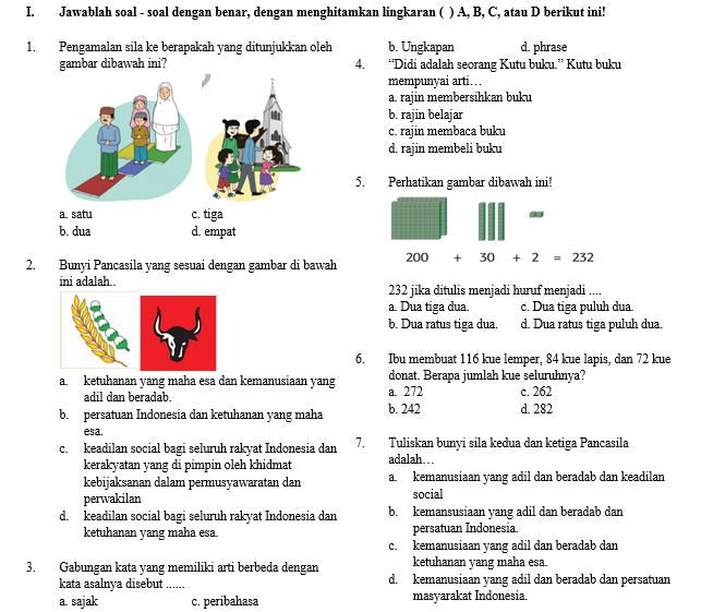 Detail Contoh Soal Semester Nomer 7