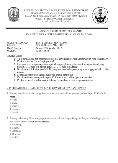 Contoh Soal Seni Budaya Kelas 11 Semester 2: Menguji Pemahaman dan Apresiasi Seni