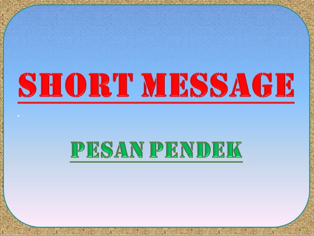 Detail Contoh Soal Short Message Nomer 41