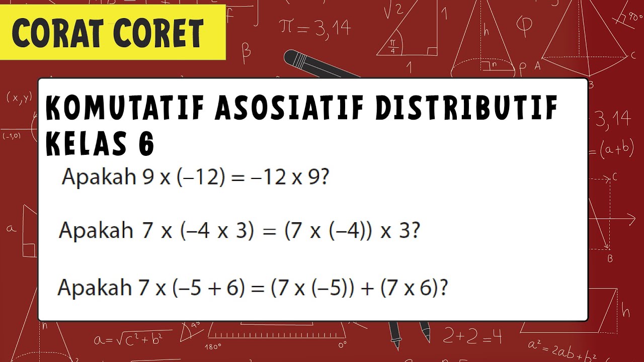 Detail Contoh Soal Sifat Distributif Nomer 16