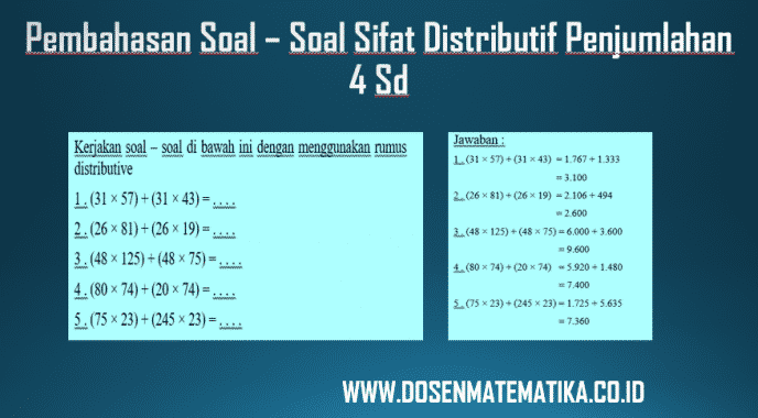 Download Contoh Soal Sifat Distributif Nomer 7