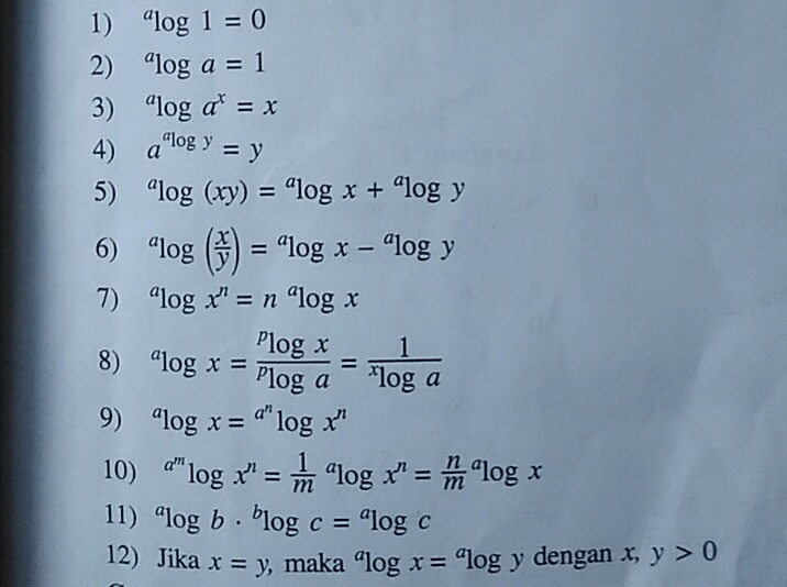 Detail Contoh Soal Sifat Logaritma Nomer 2