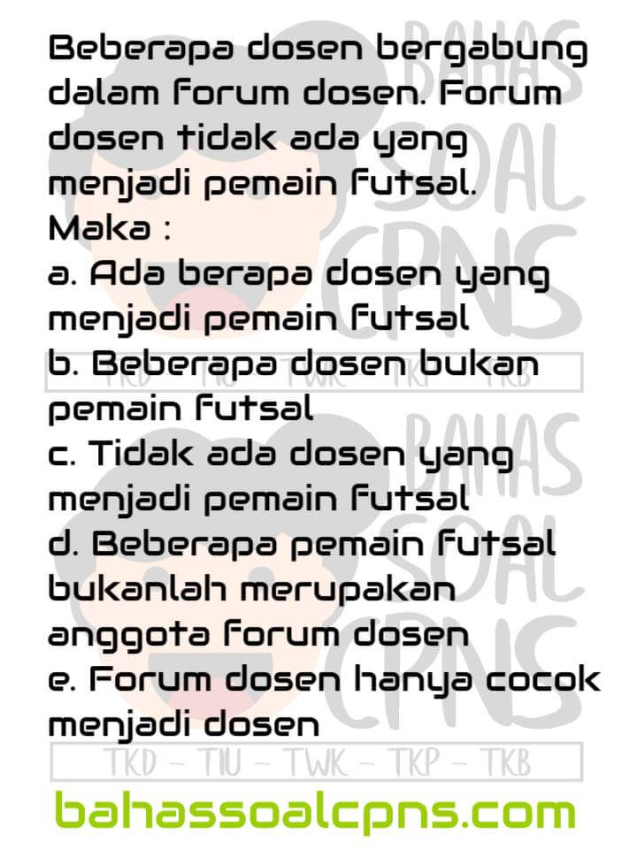 Detail Contoh Soal Silogisme Nomer 8