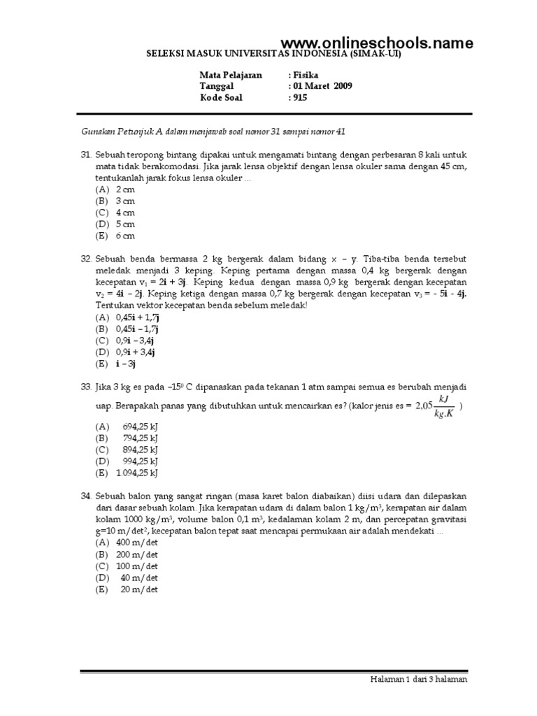 Detail Contoh Soal Simak Ui Nomer 54