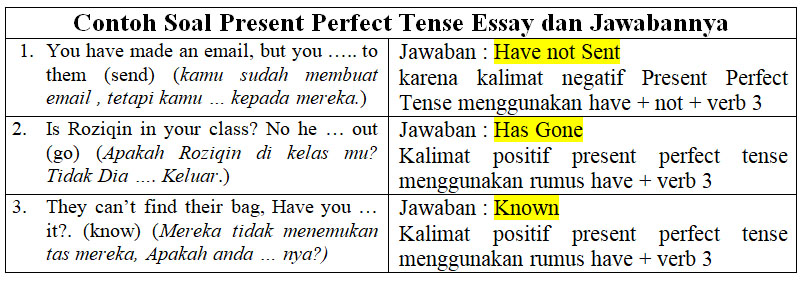 Detail Contoh Soal Simple Present Tense Essay Nomer 27