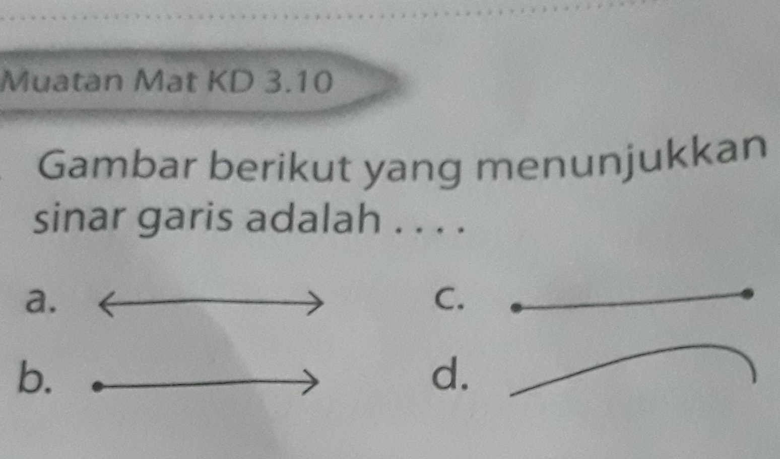 Detail Contoh Soal Sinar Garis Nomer 12