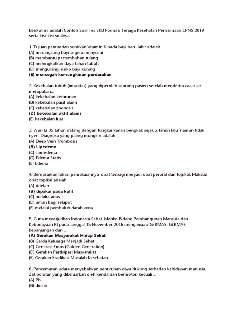 Detail Contoh Soal Skb Nomer 8