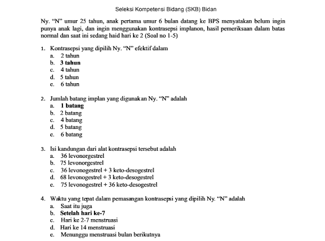 Detail Contoh Soal Skb Bidan Nomer 18