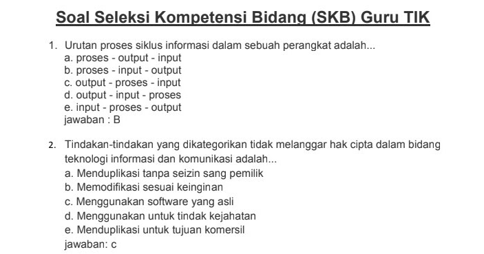 Contoh Soal Skb Guru - KibrisPDR