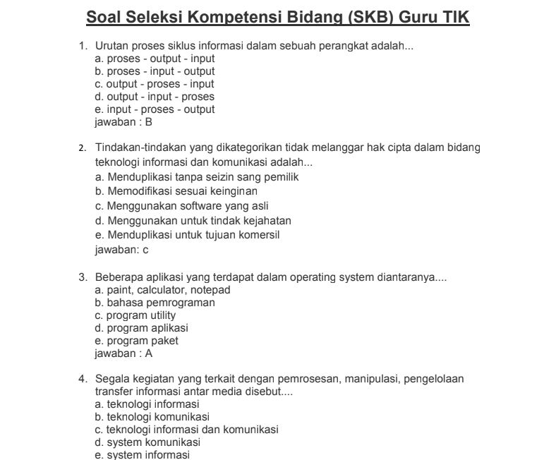 Detail Contoh Soal Skb Guru Nomer 8