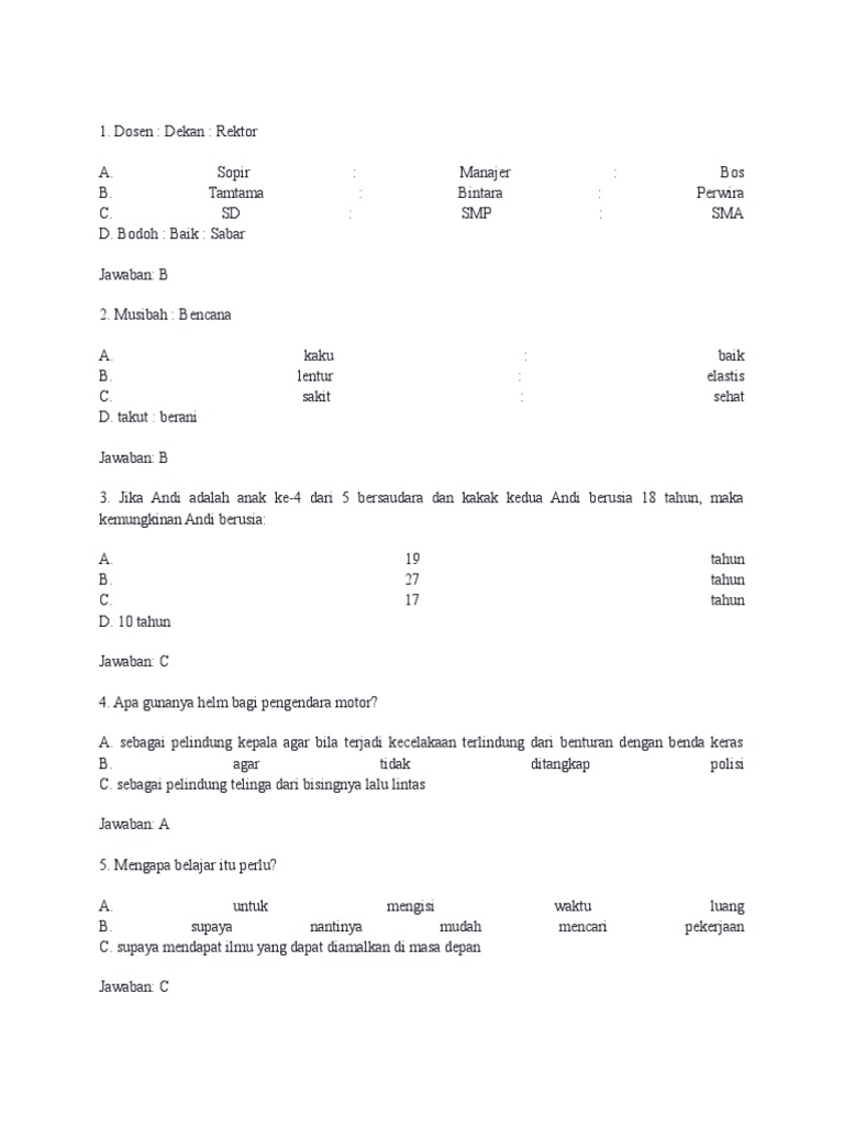 Detail Contoh Soal Smart Gma Verbal Bca Nomer 45