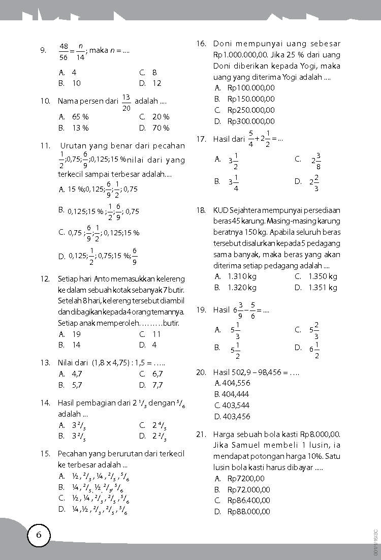 Detail Contoh Soal Soal Matematika Nomer 28