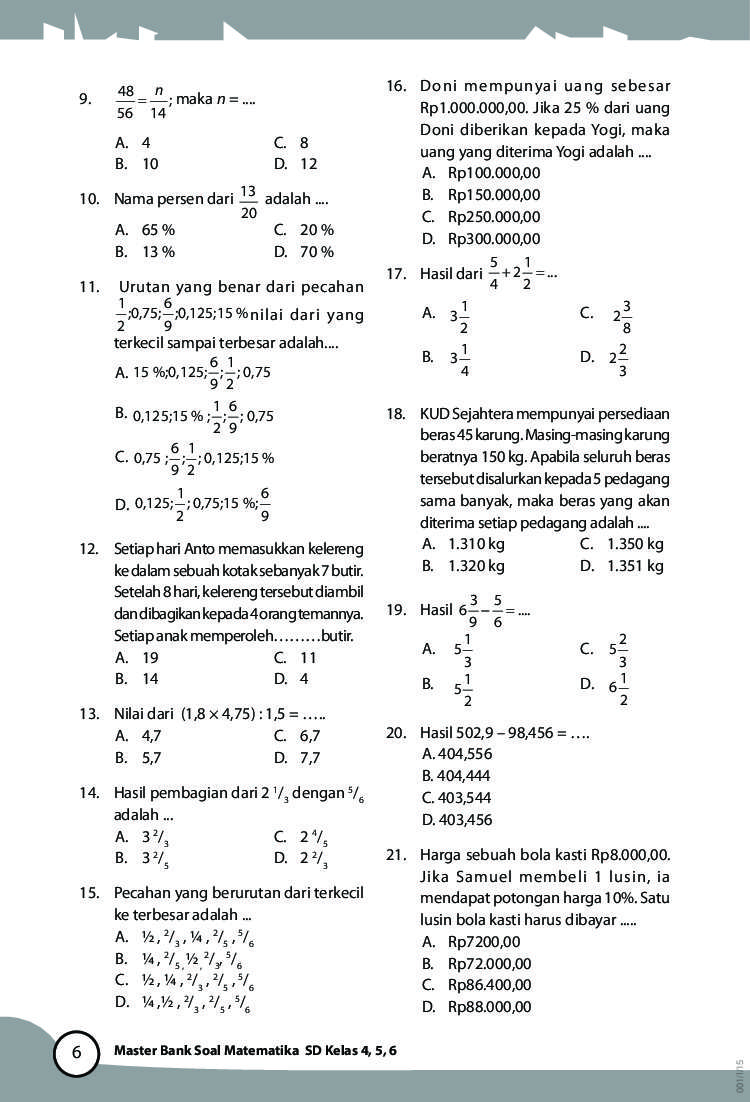 Detail Contoh Soal Soal Matematika Nomer 40