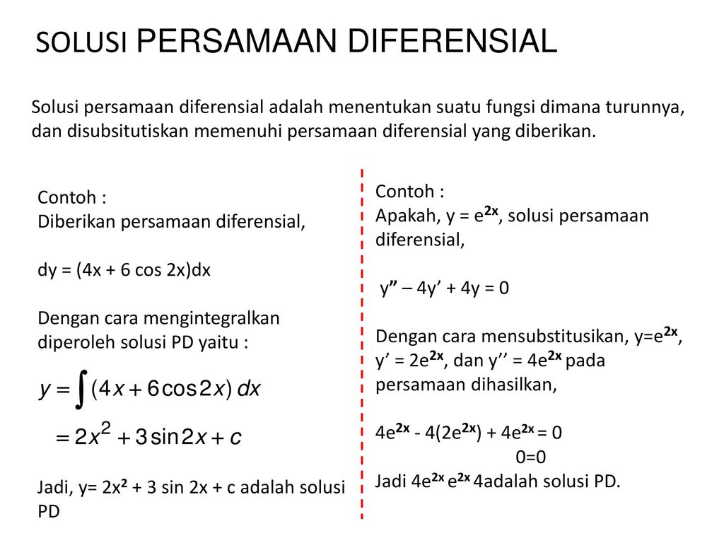 Detail Contoh Soal Solusi Persamaan Diferensial Nomer 31