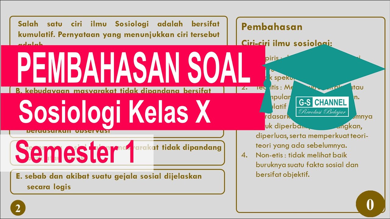 Detail Contoh Soal Sosiologi Kelas 10 Nomer 24