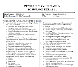 Detail Contoh Soal Sosiologi Kelas 11 Nomer 9