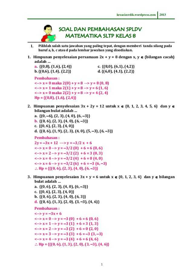 Detail Contoh Soal Spldv Nomer 17