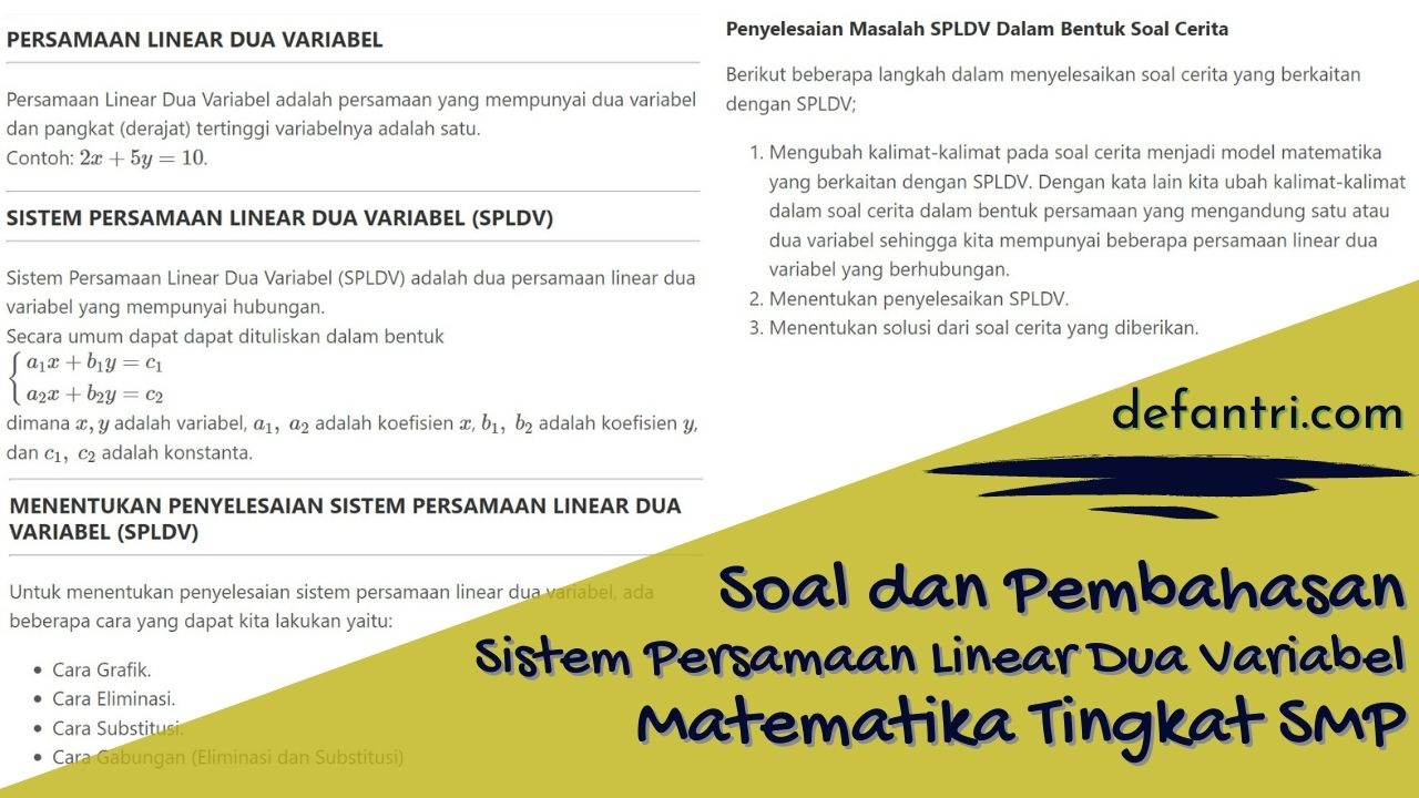 Detail Contoh Soal Spldv Nomer 39