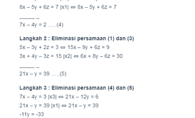 Detail Contoh Soal Spltv Metode Eliminasi Nomer 43