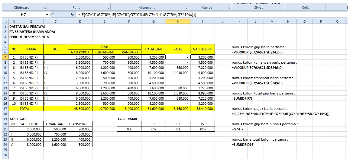 Contoh Soal Spreadsheet - KibrisPDR