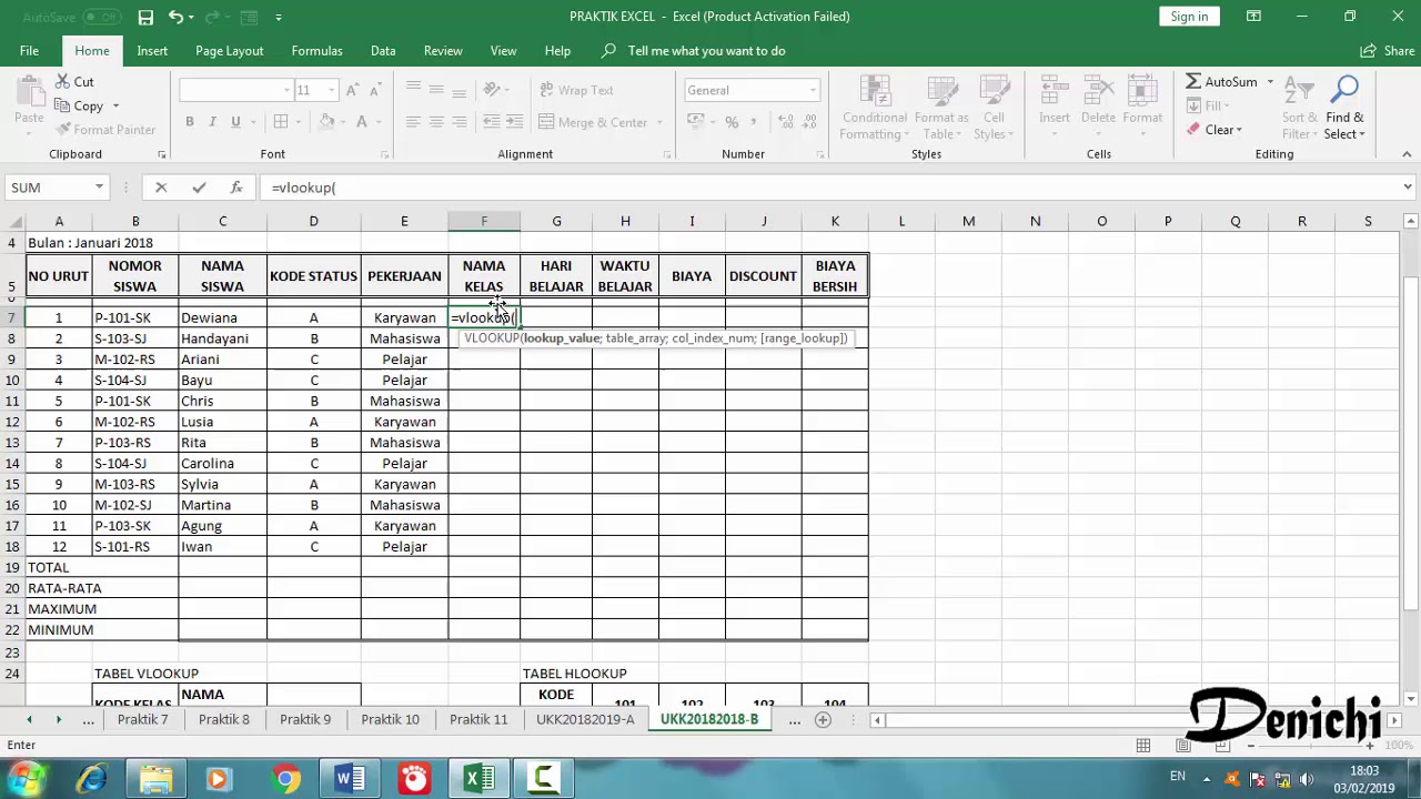 Detail Contoh Soal Spreadsheet Nomer 3