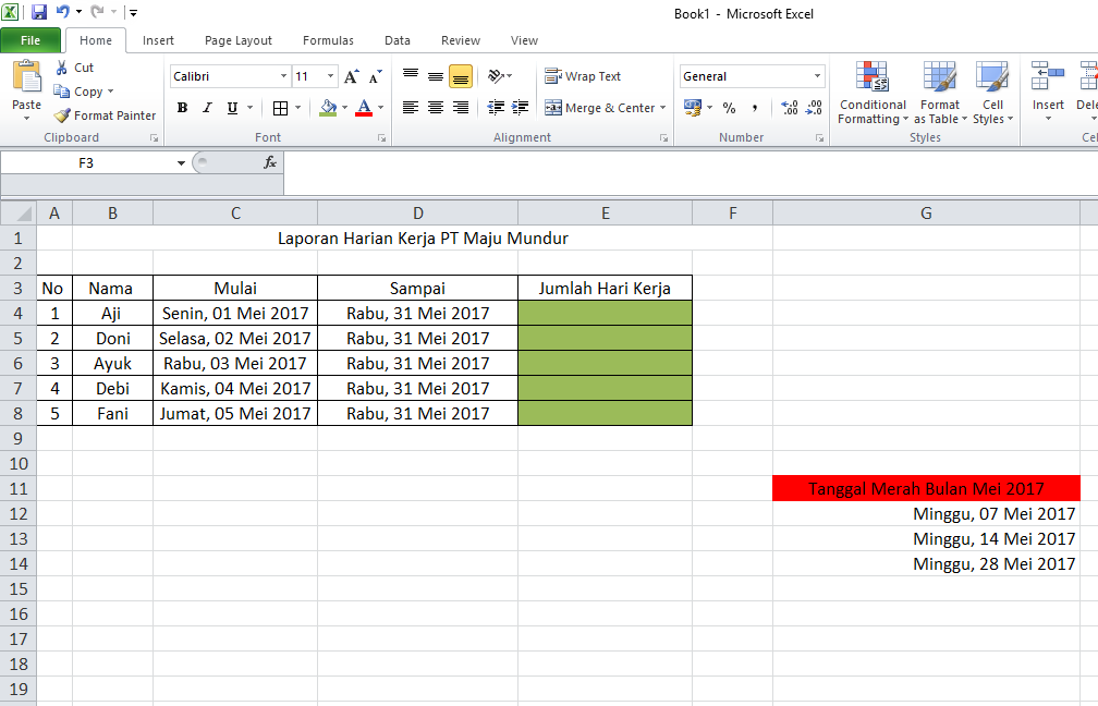 Detail Contoh Soal Spreadsheet Nomer 29