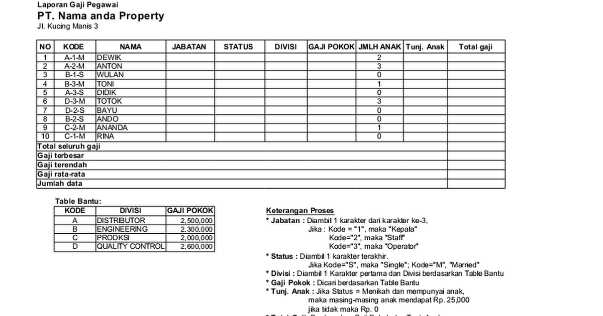 Detail Contoh Soal Spreadsheet Nomer 37