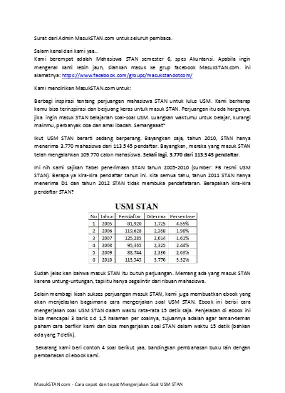 Detail Contoh Soal Stan Nomer 24