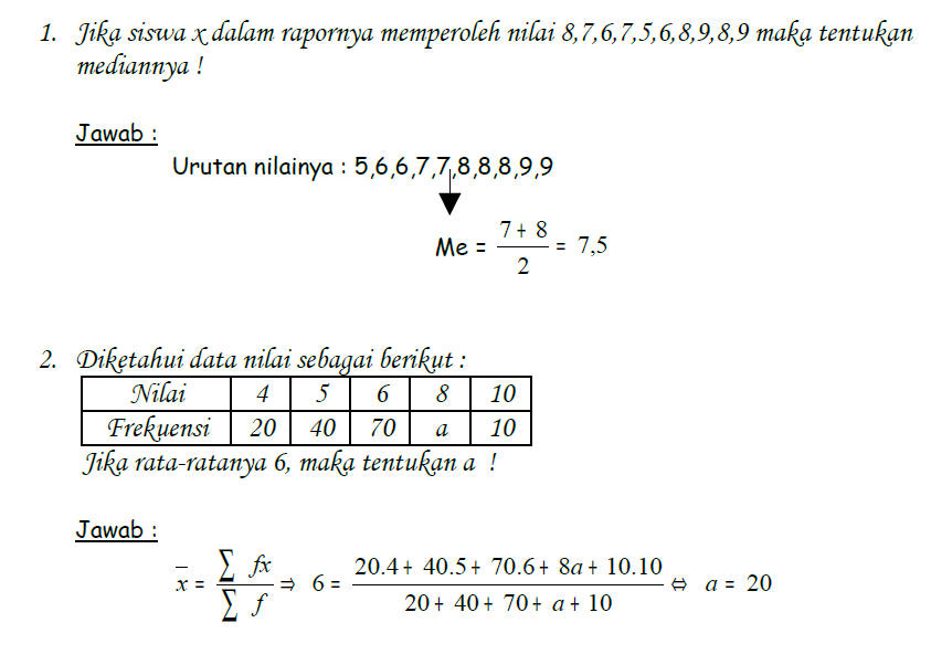 Detail Contoh Soal Statistika Nomer 6