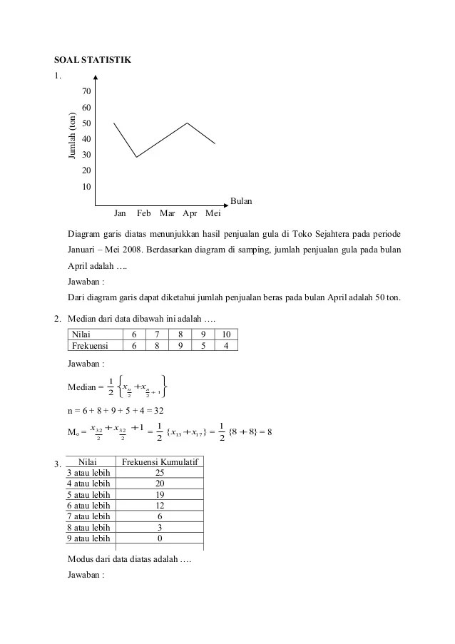 Detail Contoh Soal Statistika Nomer 49