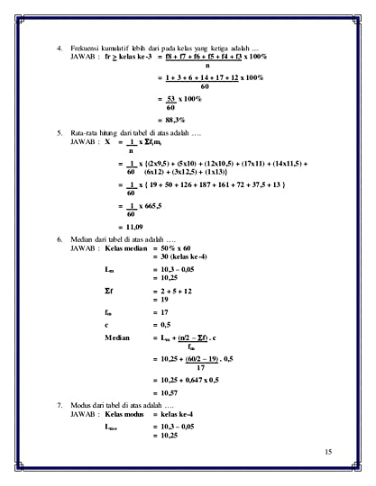 Detail Contoh Soal Statistika Kelas 12 Nomer 34