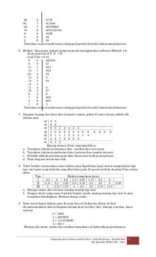 Detail Contoh Soal Statistika Kuliah Semester 3 Nomer 27