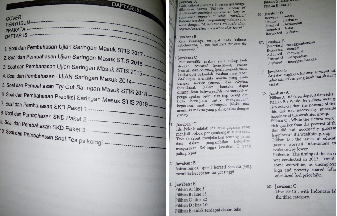 Detail Contoh Soal Stis Nomer 39