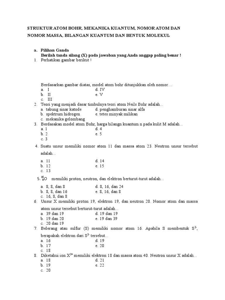 Detail Contoh Soal Struktur Atom Nomer 57