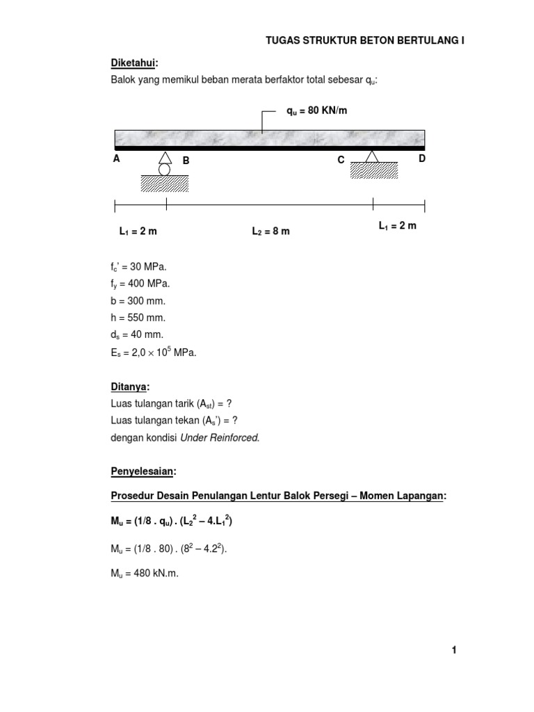 Detail Contoh Soal Struktur Beton Bertulang 1 Koleksi Nomer 20